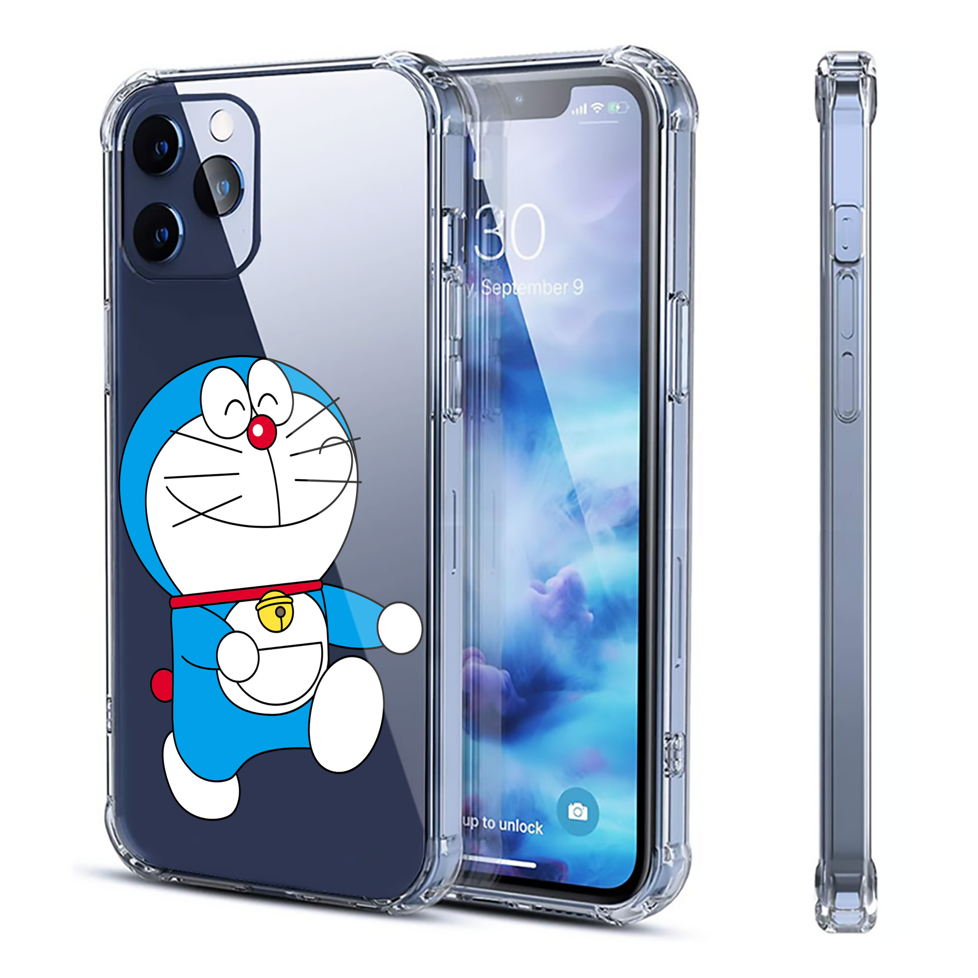 （画像用） ドラえもん Doraemon 【iPhone 12シリーズ対応】透明スマホケース（クリアソフトケース）
